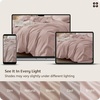 image:imageBedsure Duvet Cover Queen Size  100 Washed Cotton LinenLike Minimalist Bedding  PureWoven Plain Soft Comforter Cover for All Seasons 1 Duvet Cover Only Olive Green 90 x 9007  Petal Pink Duvet Cover Only