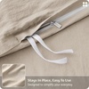 image:imageBedsure Duvet Cover Queen Size  100 Washed Cotton LinenLike Minimalist Bedding  PureWoven Plain Soft Comforter Cover for All Seasons 1 Duvet Cover Only Olive Green 90 x 9002  Oatmeal Duvet Cover Only