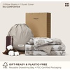 image:imageBedsure Floral Duvet Cover King Size  100 Cotton Reversible Entwined Vines Pattern Duvet Cover Set 3 Pieces Soft amp Breathable PureWoven Bedding Set with 2 Pillow Shams Linen Vines 104x9002  Linen Vines No Comforter