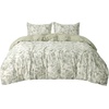 image:imageBedsure Floral Duvet Cover King Size  100 Cotton Reversible Entwined Vines Pattern Duvet Cover Set 3 Pieces Soft amp Breathable PureWoven Bedding Set with 2 Pillow Shams Linen Vines 104x9004  Desert Sage No Comforter