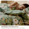 image:imageBedsure Floral Duvet Cover King Size  100 Cotton Reversible Entwined Vines Pattern Duvet Cover Set 3 Pieces Soft amp Breathable PureWoven Bedding Set with 2 Pillow Shams Linen Vines 104x9006  Green Garden No Comforter