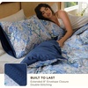 image:imageBedsure Floral Duvet Cover King Size  100 Cotton Reversible Entwined Vines Pattern Duvet Cover Set 3 Pieces Soft amp Breathable PureWoven Bedding Set with 2 Pillow Shams Linen Vines 104x9003  Blue Paisley No Comforter