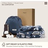 image:imageBedsure Floral Duvet Cover King Size  100 Cotton Reversible Entwined Vines Pattern Duvet Cover Set 3 Pieces Soft amp Breathable PureWoven Bedding Set with 2 Pillow Shams Linen Vines 104x9018  Vintage Navy Floral No Comforter