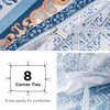 image:imageBedsure Floral Duvet Cover King Size  100 Cotton Reversible Entwined Vines Pattern Duvet Cover Set 3 Pieces Soft amp Breathable PureWoven Bedding Set with 2 Pillow Shams Linen Vines 104x9005  Light Blue No Comforter