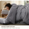 image:imageBedsure Floral Duvet Cover King Size  100 Cotton Reversible Entwined Vines Pattern Duvet Cover Set 3 Pieces Soft amp Breathable PureWoven Bedding Set with 2 Pillow Shams Linen Vines 104x9007  Grey Stripes No Comforter