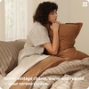image:imageBedsure Floral Duvet Cover King Size  100 Cotton Reversible Entwined Vines Pattern Duvet Cover Set 3 Pieces Soft amp Breathable PureWoven Bedding Set with 2 Pillow Shams Linen Vines 104x9011  CamelBrown Stripes No Comforter