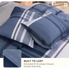 image:imageBedsure Floral Duvet Cover King Size  100 Cotton Reversible Entwined Vines Pattern Duvet Cover Set 3 Pieces Soft amp Breathable PureWoven Bedding Set with 2 Pillow Shams Linen Vines 104x9014  Navy Buffalo Plaid No Comforter