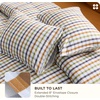 image:imageBedsure Floral Duvet Cover King Size  100 Cotton Reversible Entwined Vines Pattern Duvet Cover Set 3 Pieces Soft amp Breathable PureWoven Bedding Set with 2 Pillow Shams Linen Vines 104x9015  Warm Gingham No Comforter