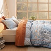 image:imageBedsure Floral Duvet Cover King Size  100 Cotton Reversible Entwined Vines Pattern Duvet Cover Set 3 Pieces Soft amp Breathable PureWoven Bedding Set with 2 Pillow Shams Linen Vines 104x9005  Light Blue No Comforter