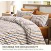 image:imageBedsure Floral Duvet Cover King Size  100 Cotton Reversible Entwined Vines Pattern Duvet Cover Set 3 Pieces Soft amp Breathable PureWoven Bedding Set with 2 Pillow Shams Linen Vines 104x9015  Warm Gingham No Comforter