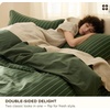 image:imageBedsure Floral Duvet Cover King Size  100 Cotton Reversible Entwined Vines Pattern Duvet Cover Set 3 Pieces Soft amp Breathable PureWoven Bedding Set with 2 Pillow Shams Linen Vines 104x9010  Olive Green Stripes No Comforter