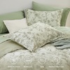 image:imageBedsure Floral Duvet Cover King Size  100 Cotton Reversible Entwined Vines Pattern Duvet Cover Set 3 Pieces Soft amp Breathable PureWoven Bedding Set with 2 Pillow Shams Linen Vines 104x9004  Desert Sage No Comforter