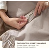image:imageBedsure Floral Duvet Cover King Size  100 Cotton Reversible Entwined Vines Pattern Duvet Cover Set 3 Pieces Soft amp Breathable PureWoven Bedding Set with 2 Pillow Shams Linen Vines 104x9008  TanWhite Stripes No Comforter