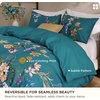 image:imageBedsure Floral Duvet Cover King Size  100 Cotton Reversible Entwined Vines Pattern Duvet Cover Set 3 Pieces Soft amp Breathable PureWoven Bedding Set with 2 Pillow Shams Linen Vines 104x9017  Floral  Bird No Comforter