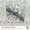 image:imageBedsure Floral Duvet Cover King Size  100 Cotton Reversible Entwined Vines Pattern Duvet Cover Set 3 Pieces Soft amp Breathable PureWoven Bedding Set with 2 Pillow Shams Linen Vines 104x9001  Vintage Blue Boho No Comforter