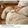 image:imageBedsure Floral Duvet Cover King Size  100 Cotton Reversible Entwined Vines Pattern Duvet Cover Set 3 Pieces Soft amp Breathable PureWoven Bedding Set with 2 Pillow Shams Linen Vines 104x9009  Khaki Gingham No Comforter