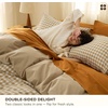 image:imageBedsure Floral Duvet Cover King Size  100 Cotton Reversible Entwined Vines Pattern Duvet Cover Set 3 Pieces Soft amp Breathable PureWoven Bedding Set with 2 Pillow Shams Linen Vines 104x9009  Khaki Gingham No Comforter