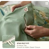 image:imageBedsure Floral Duvet Cover King Size  100 Cotton Reversible Entwined Vines Pattern Duvet Cover Set 3 Pieces Soft amp Breathable PureWoven Bedding Set with 2 Pillow Shams Linen Vines 104x9006  Green Garden No Comforter