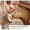 image:imageBedsure Floral Duvet Cover King Size  100 Cotton Reversible Entwined Vines Pattern Duvet Cover Set 3 Pieces Soft amp Breathable PureWoven Bedding Set with 2 Pillow Shams Linen Vines 104x9011  CamelBrown Stripes No Comforter