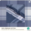 image:imageBedsure Floral Duvet Cover King Size  100 Cotton Reversible Entwined Vines Pattern Duvet Cover Set 3 Pieces Soft amp Breathable PureWoven Bedding Set with 2 Pillow Shams Linen Vines 104x9014  Navy Buffalo Plaid No Comforter
