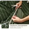image:imageBedsure Floral Duvet Cover King Size  100 Cotton Reversible Entwined Vines Pattern Duvet Cover Set 3 Pieces Soft amp Breathable PureWoven Bedding Set with 2 Pillow Shams Linen Vines 104x9010  Olive Green Stripes No Comforter