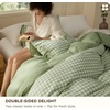 image:imageBedsure Floral Duvet Cover King Size  100 Cotton Reversible Entwined Vines Pattern Duvet Cover Set 3 Pieces Soft amp Breathable PureWoven Bedding Set with 2 Pillow Shams Linen Vines 104x9012  Sage Green Gingham No Comforter