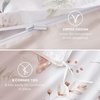 image:imageBedsure Floral Duvet Cover King Size  100 Cotton Reversible Entwined Vines Pattern Duvet Cover Set 3 Pieces Soft amp Breathable PureWoven Bedding Set with 2 Pillow Shams Linen Vines 104x9022  Shell No Comforter