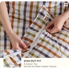 image:imageBedsure Floral Duvet Cover King Size  100 Cotton Reversible Entwined Vines Pattern Duvet Cover Set 3 Pieces Soft amp Breathable PureWoven Bedding Set with 2 Pillow Shams Linen Vines 104x9015  Warm Gingham No Comforter