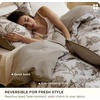 image:imageBedsure Floral Duvet Cover King Size  100 Cotton Reversible Entwined Vines Pattern Duvet Cover Set 3 Pieces Soft amp Breathable PureWoven Bedding Set with 2 Pillow Shams Linen Vines 104x9002  Linen Vines No Comforter