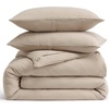 image:imageBedsure Muslin Duvet Cover Queen Size  100 Cotton 3Layer Gauze Duvet Cover PureWoven UltraSoft amp Breathable Bedding Set with Zipper Closure and 8 Corner Ties Linen Queen 90x9004  3layer Gauze  Light Brownno Comforter