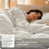 image:imageBedsure Muslin Duvet Cover Queen Size  100 Cotton 3Layer Gauze Duvet Cover PureWoven UltraSoft amp Breathable Bedding Set with Zipper Closure and 8 Corner Ties Linen Queen 90x9003  3layer Gauze  Bright Whiteno Comforter