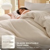 image:imageBedsure Muslin Duvet Cover Queen Size  100 Cotton 3Layer Gauze Duvet Cover PureWoven UltraSoft amp Breathable Bedding Set with Zipper Closure and 8 Corner Ties Linen Queen 90x9001  3layer Gauze  Linenno Comforter
