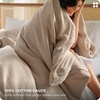 image:imageBedsure Muslin Duvet Cover Queen Size  100 Cotton 3Layer Gauze Duvet Cover PureWoven UltraSoft amp Breathable Bedding Set with Zipper Closure and 8 Corner Ties Linen Queen 90x9004  3layer Gauze  Light Brownno Comforter