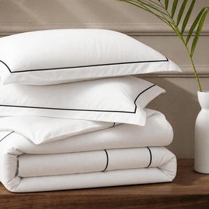 image:imageBedsure 100 Cotton Percale Duvet Cover Queen Luxury Hotel Duvet Cover White Comforter Cover with Embroidery PureWoven Breathable amp Lightweight Bedding Set for All Season 3 Pieces 90x9002  Hotel Double Embroidery