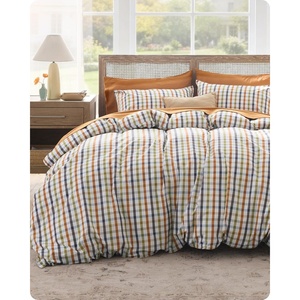 image:imageBedsure Floral Duvet Cover King Size  100 Cotton Reversible Entwined Vines Pattern Duvet Cover Set 3 Pieces Soft amp Breathable PureWoven Bedding Set with 2 Pillow Shams Linen Vines 104x9015  Warm Gingham No Comforter
