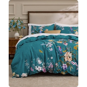 image:imageBedsure Floral Duvet Cover King Size  100 Cotton Reversible Entwined Vines Pattern Duvet Cover Set 3 Pieces Soft amp Breathable PureWoven Bedding Set with 2 Pillow Shams Linen Vines 104x9017  Floral  Bird No Comforter