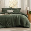 image:imageBedsure Beige Bed Set Queen Size Soft Bed in a Bag 7 Pieces Alternative Comforter Set for All Seasons Breathable Marshmallow Prewashed Bedding Set with Comforters Sheets Pillowcases amp ShamsDark Green