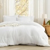 image:imageBedsure Beige Bed Set Queen Size Soft Bed in a Bag 7 Pieces Alternative Comforter Set for All Seasons Breathable Marshmallow Prewashed Bedding Set with Comforters Sheets Pillowcases amp ShamsWhite