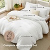 image:imageBedsure Beige Bed Set Queen Size Soft Bed in a Bag 7 Pieces Alternative Comforter Set for All Seasons Breathable Marshmallow Prewashed Bedding Set with Comforters Sheets Pillowcases amp ShamsWhite