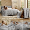 image:imageBedsure Gentlesoft 2in1 Oversized King Comforter Set and Detachable Fluffy Blanket Beige Bedding Set for All Season Use Detachable Design for Space Saving Includes 2 Pillow Shams 2 Pillowcases07  Grey