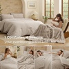image:imageBedsure Gentlesoft 2in1 Oversized King Comforter Set and Detachable Fluffy Blanket Beige Bedding Set for All Season Use Detachable Design for Space Saving Includes 2 Pillow Shams 2 Pillowcases01  Beige