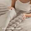 image:imageBedsure Gentlesoft 2in1 Oversized King Comforter Set and Detachable Fluffy Blanket Beige Bedding Set for All Season Use Detachable Design for Space Saving Includes 2 Pillow Shams 2 Pillowcases01  Beige