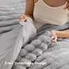 image:imageBedsure Gentlesoft 2in1 Oversized King Comforter Set and Detachable Fluffy Blanket Beige Bedding Set for All Season Use Detachable Design for Space Saving Includes 2 Pillow Shams 2 Pillowcases07  Grey