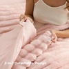 image:imageBedsure Gentlesoft 2in1 Oversized King Comforter Set and Detachable Fluffy Blanket Beige Bedding Set for All Season Use Detachable Design for Space Saving Includes 2 Pillow Shams 2 Pillowcases06  Pink