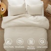 image:imageBedsure King Comforter Set Dark Green Soft Prewashed Bedding for All Seasons 3 Pieces GentleSoft Bed Set 1 Lightweight Comforter 104x90 and 2 Pillowcases 20x3608  Cream