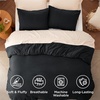 image:imageBedsure King Comforter Set Dark Green Soft Prewashed Bedding for All Seasons 3 Pieces GentleSoft Bed Set 1 Lightweight Comforter 104x90 and 2 Pillowcases 20x3606  Black