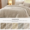 image:imageBedsure King Comforter Set Dark Green Soft Prewashed Bedding for All Seasons 3 Pieces GentleSoft Bed Set 1 Lightweight Comforter 104x90 and 2 Pillowcases 20x3623  Sand