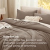 image:imageBedsure King Comforter Set Dark Green Soft Prewashed Bedding for All Seasons 3 Pieces GentleSoft Bed Set 1 Lightweight Comforter 104x90 and 2 Pillowcases 20x3621  Brown