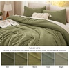 image:imageBedsure King Comforter Set Dark Green Soft Prewashed Bedding for All Seasons 3 Pieces GentleSoft Bed Set 1 Lightweight Comforter 104x90 and 2 Pillowcases 20x3625  Olive Green