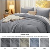 image:imageBedsure King Comforter Set Dark Green Soft Prewashed Bedding for All Seasons 3 Pieces GentleSoft Bed Set 1 Lightweight Comforter 104x90 and 2 Pillowcases 20x3605  Grey